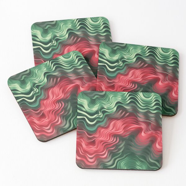 Item preview, Emerald and Ruby Waves designed and sold by VectorPlace.