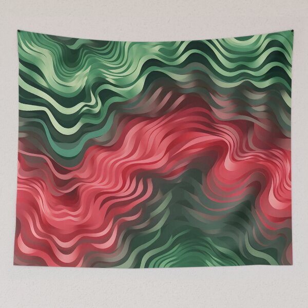 Item preview, Emerald and Ruby Waves designed and sold by VectorPlace.