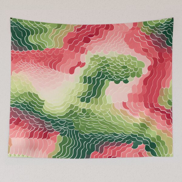 Item preview, Crimson and Emerald Contours designed and sold by VectorPlace.