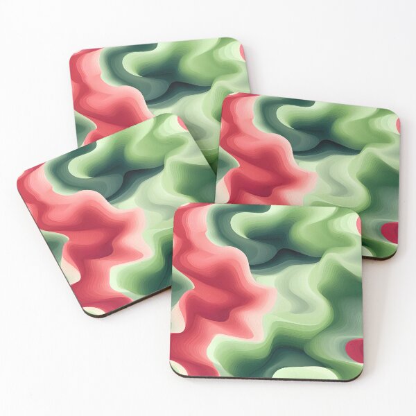 Item preview, Dynamic Red and Green Waves designed and sold by VectorPlace.