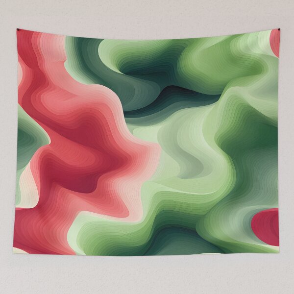 Item preview, Dynamic Red and Green Waves designed and sold by VectorPlace.