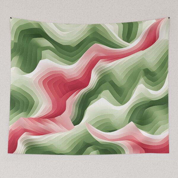 Item preview, Flowing Green and Rose Tides designed and sold by VectorPlace.