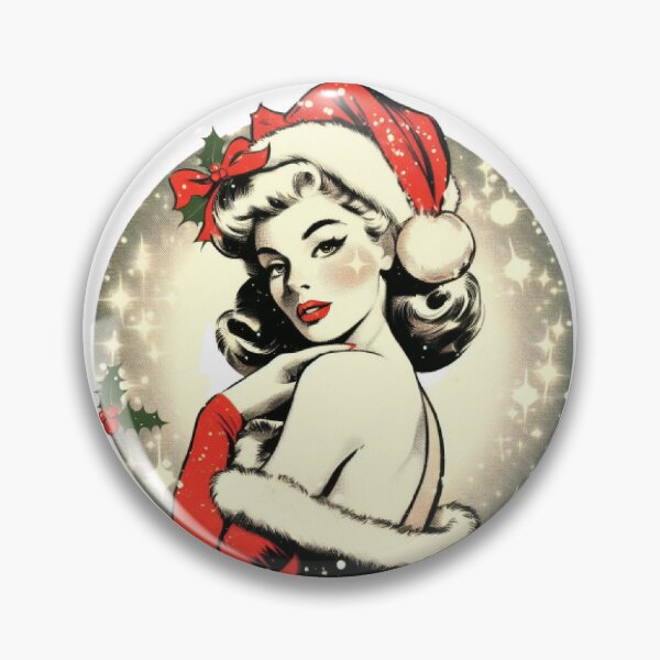 Item preview, attractive seductive christmas retro 50s girl designed and sold by scabsecrete.