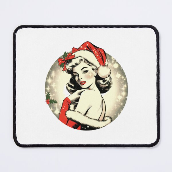 Item preview, attractive seductive christmas retro 50s girl designed and sold by scabsecrete.
