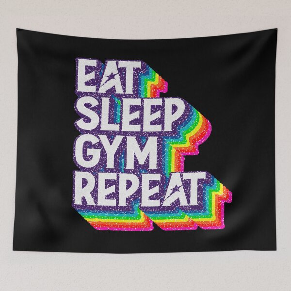 Item preview, Eat Sleep "GYM" Repeat designed and sold by savasanaqueen.
