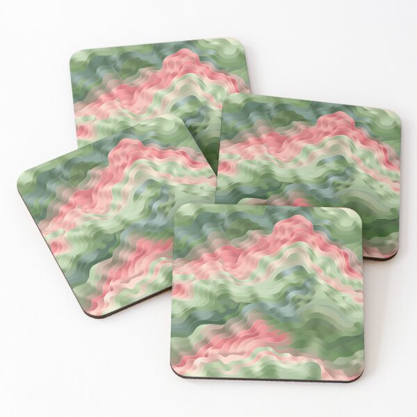 Item preview, Abstract Seafoam and Blush Waves designed and sold by VectorPlace.