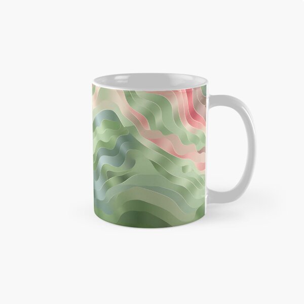 Item preview, Abstract Seafoam and Blush Waves designed and sold by VectorPlace.