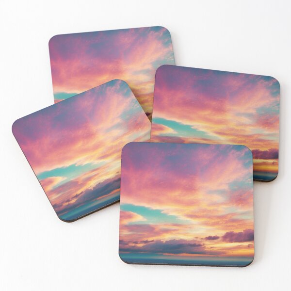 Item preview, Landscape with a colorful neon clouds designed and sold by Evolvity.