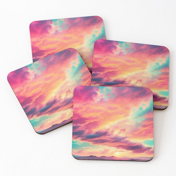 Item preview, Sky full of neon colored clouds designed and sold by Evolvity.