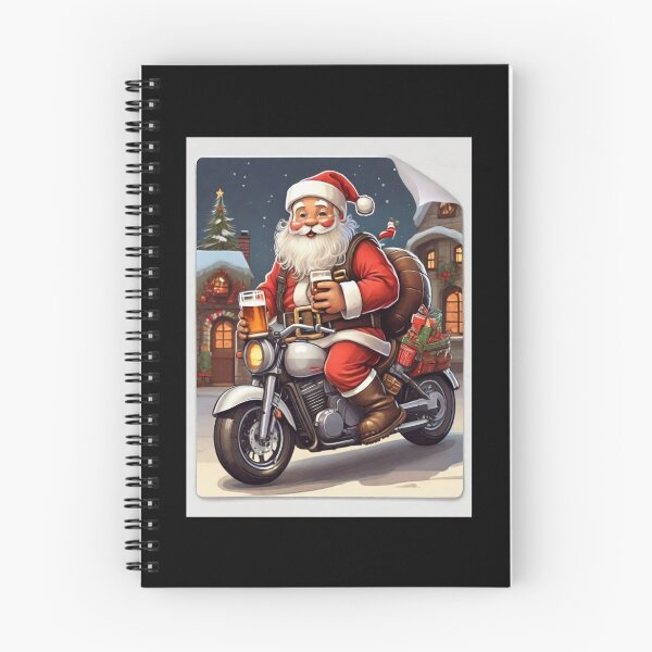 Item preview, Santa Claus with a motorcycle and beer designed and sold by Playful-Monster.