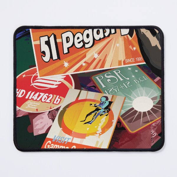 Item preview, STK204753S-Retro space travel poster of the first exoplanet discovery, 51 Pegasi b. designed and sold by StocktrekImages.