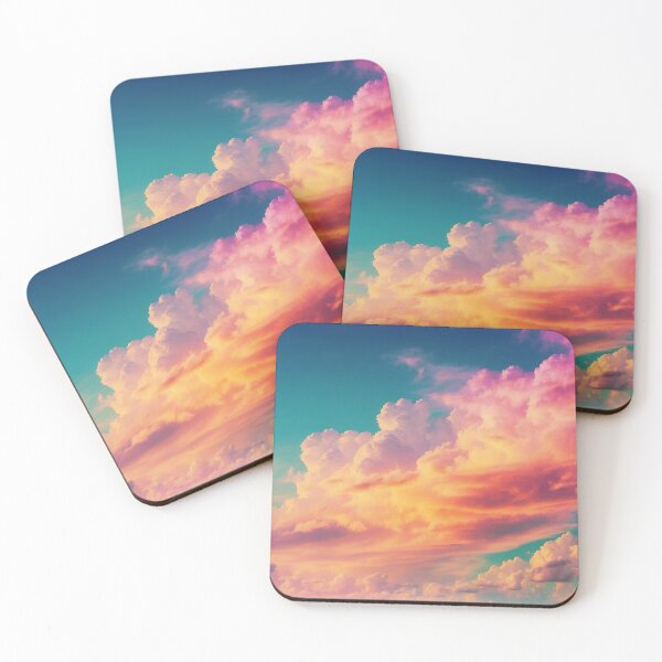 Item preview, Soft pink clouds on a colorful sky designed and sold by Evolvity.