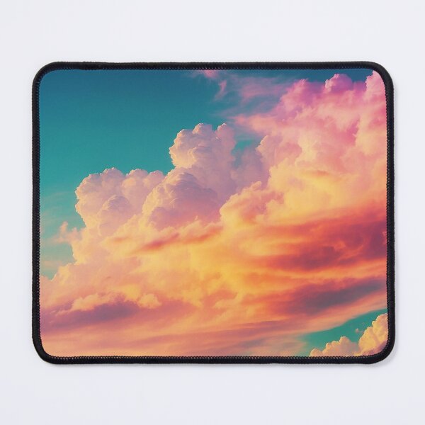 Item preview, Soft pink clouds on a colorful sky designed and sold by Evolvity.