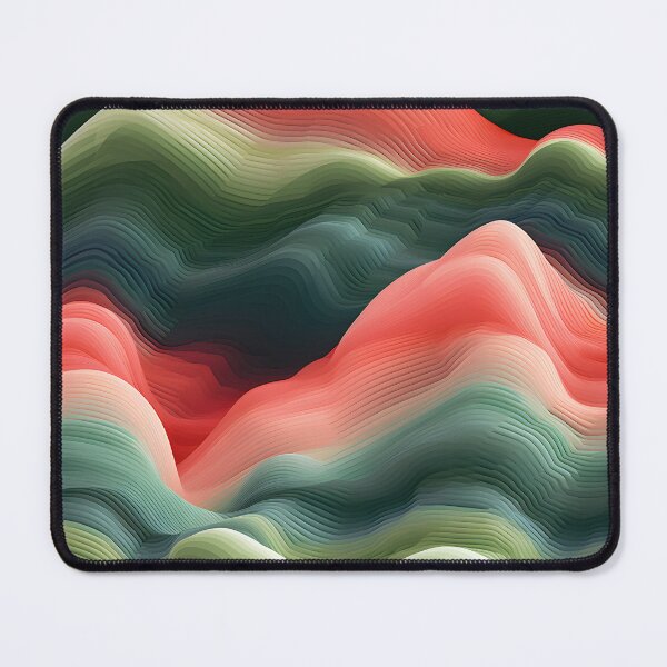 Item preview, Emerald and Coral Wavescape designed and sold by VectorPlace.