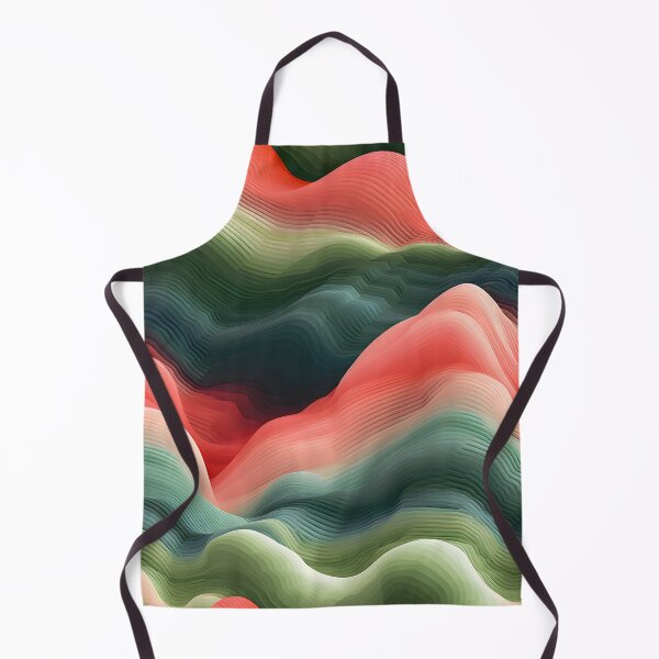 Item preview, Emerald and Coral Wavescape designed and sold by VectorPlace.