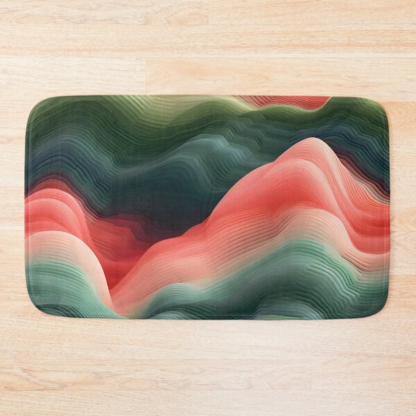 Item preview, Emerald and Coral Wavescape designed and sold by VectorPlace.