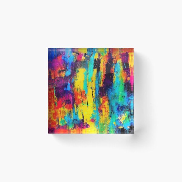 Item preview, Colorful abstract painting with vibrant brushstrokes and dynamic shapes designed and sold by NiRia Spot.