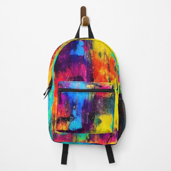 Item preview, Colorful abstract painting with vibrant brushstrokes and dynamic shapes designed and sold by NiRia Spot.