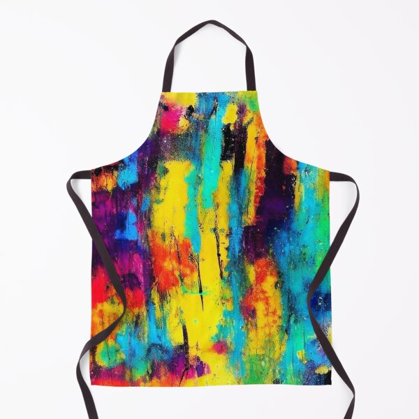 Item preview, Colorful abstract painting with vibrant brushstrokes and dynamic shapes designed and sold by NiRia Spot.
