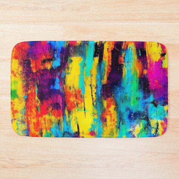 Item preview, Colorful abstract painting with vibrant brushstrokes and dynamic shapes designed and sold by NiRia Spot.