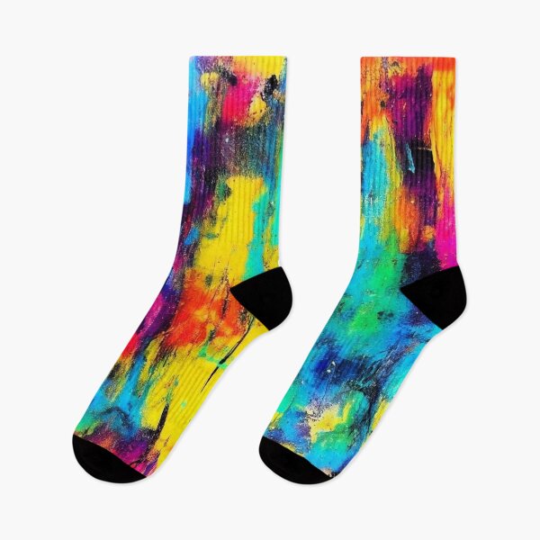 Item preview, Colorful abstract painting with vibrant brushstrokes and dynamic shapes designed and sold by NiRia Spot.