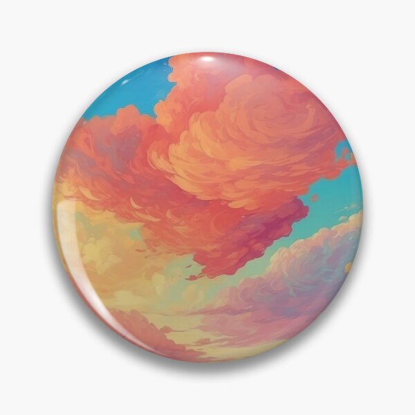 Item preview, Colorful painting of a soft neon clouds designed and sold by Evolvity.