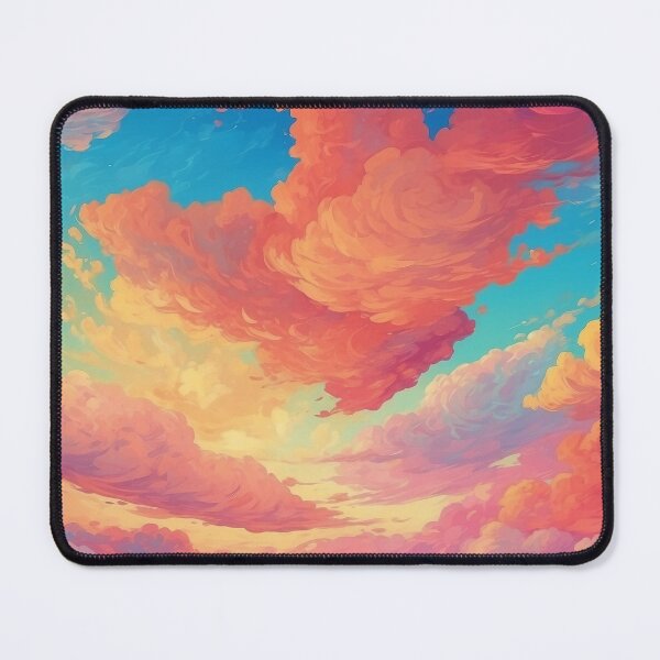 Item preview, Colorful painting of a soft neon clouds designed and sold by Evolvity.