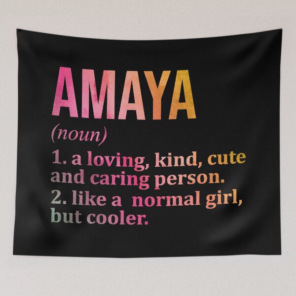 Item preview, Amaya Name Definition in Watercolor designed and sold by XCIV.