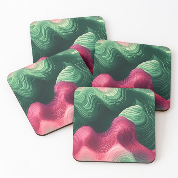 Item preview, Verdant and Rose Wave Illusion designed and sold by VectorPlace.