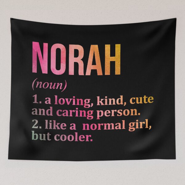 Item preview, Norah Name Definition in Watercolor designed and sold by XCIV.