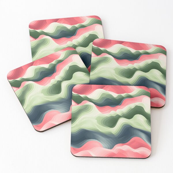 Item preview, Satin Ripples of Crimson and Emerald designed and sold by VectorPlace.