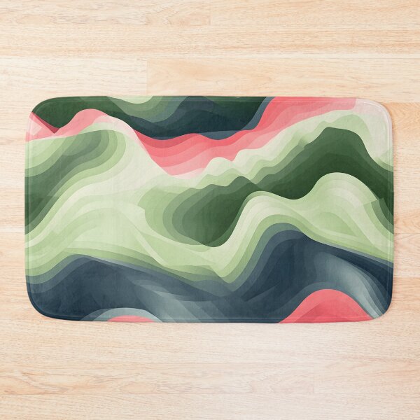 Item preview, Satin Ripples of Crimson and Emerald designed and sold by VectorPlace.