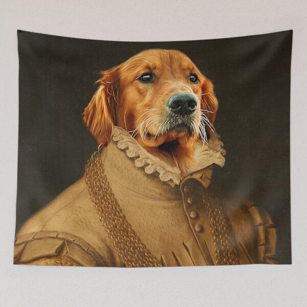 Item preview, Golden Retriever Renaissance Portrait_Dog Painting designed and sold by TeraiNB.