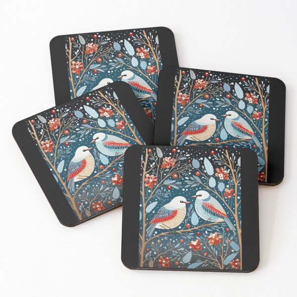 Item preview, Couple Birds In Winter designed and sold by TorpStore.