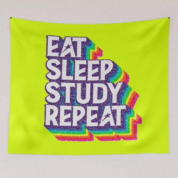 Item preview, Eat Sleep "STUDY" Repeat designed and sold by savasanaqueen.