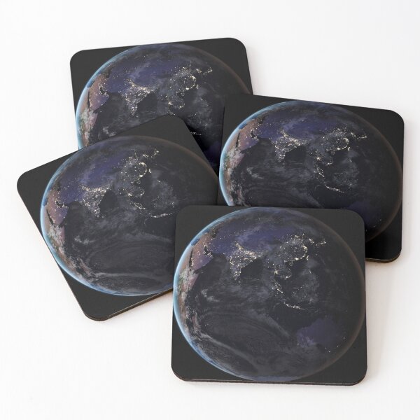 Item preview, STK204758S-Full Earth showing city lights of Asia at night. designed and sold by StocktrekImages.