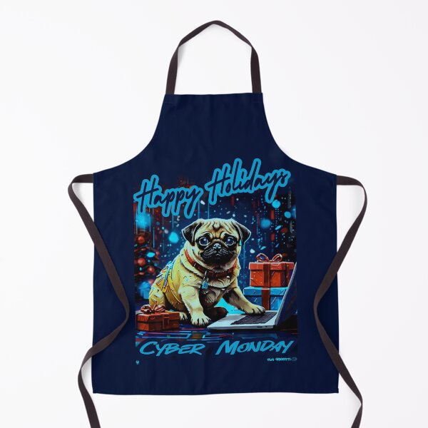 Artikelvorschau, Mops FROHE FEIERTAGE 62 CYBER MONDAY entworfen und verkauft von RedBluffTraders.
