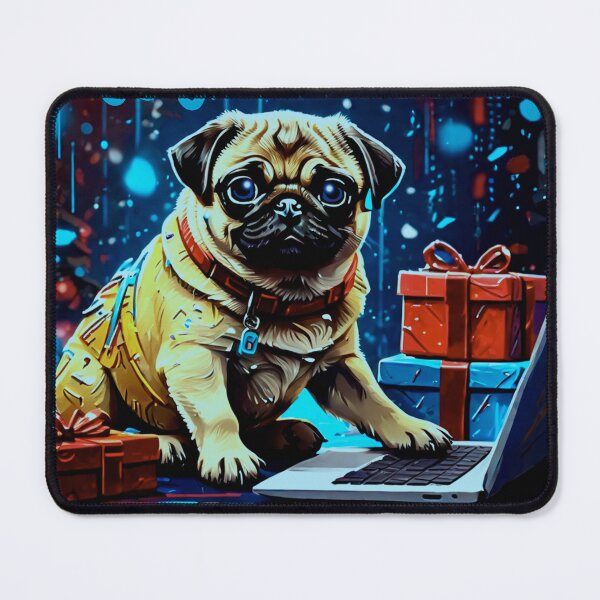Item preview, Pug HAPPY HOLIDAYS 62 CYBER MONDAY  designed and sold by RedBluffTraders.