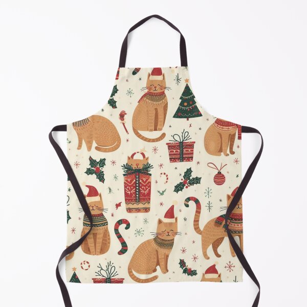 Item preview, Repeating Christmas Cat Pattern designed and sold by FuzyFriendHaven.