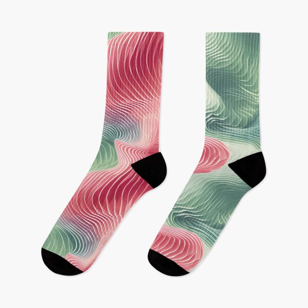 Item preview, Vibrant Green and Pink Wave Art designed and sold by VectorPlace.