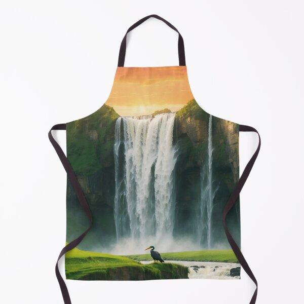 Item preview, A bird in front of a waterfall designed and sold by Evolvity.