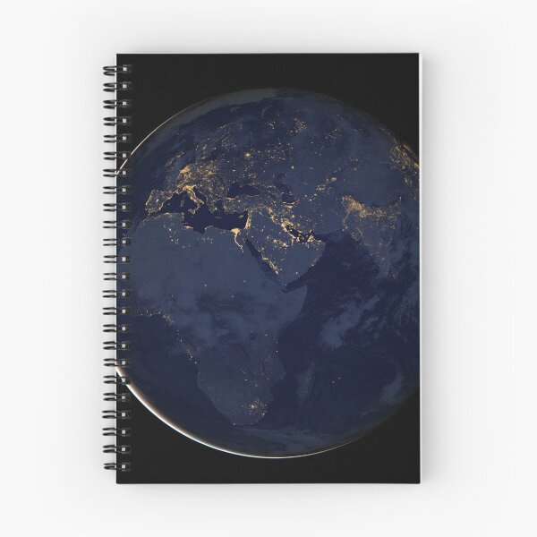 Item preview, STK204759S-Europe, Africa and Middle East at night with city lights. designed and sold by StocktrekImages.