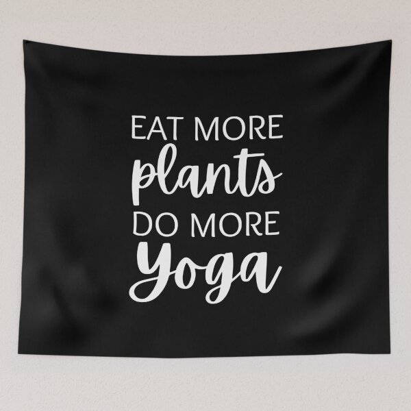 Item preview, Eat more plants, do more yoga| vegan quote designed and sold by dooddles.