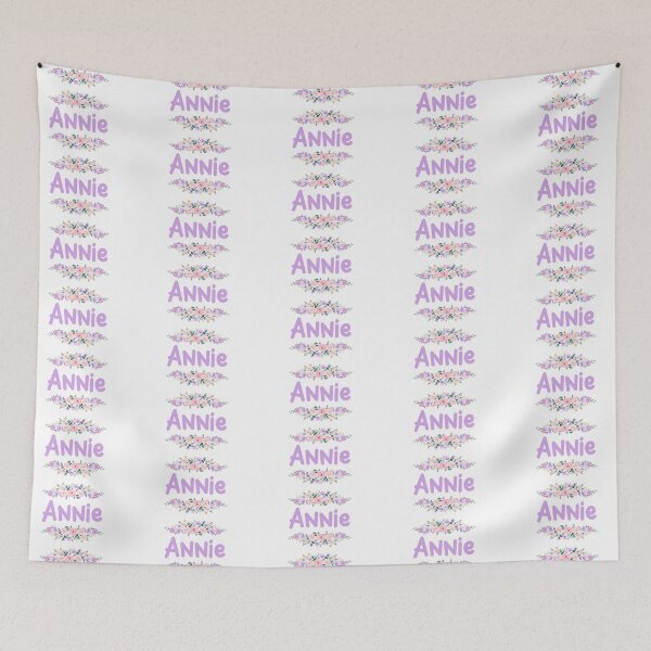 Item preview, Purple Flower Annie Name Label  designed and sold by NormadWorld.