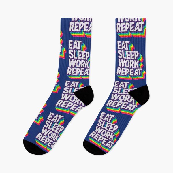 Item preview, Eat Sleep "WORK" Repeat designed and sold by savasanaqueen.