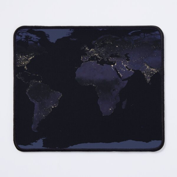 Item preview, STK204760S-Global map view of Earth's city lights at night. designed and sold by StocktrekImages.