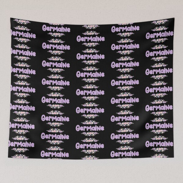 Item preview, Purple Flower Germaine Name Label (Black) designed and sold by NormadWorld.