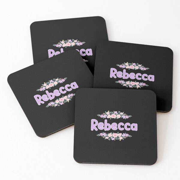 Item preview, Purple Flower Rebecca Name Label (Black) designed and sold by NormadWorld.