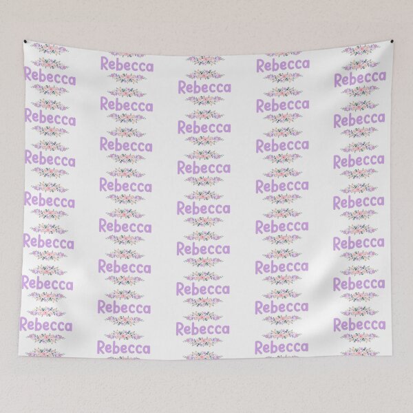 Item preview, Purple Flower Rebecca Name Label designed and sold by NormadWorld.