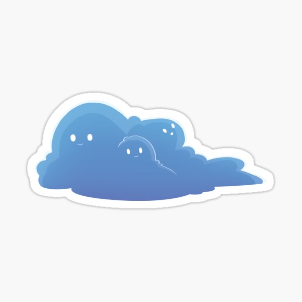 3D-Stickers #02 {Puffy Clouds}